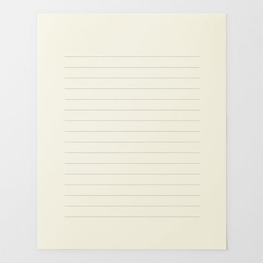 Cream MD Letter Pad Horizontal Ruled Lines A with fine horizontal ruling and generous margins.