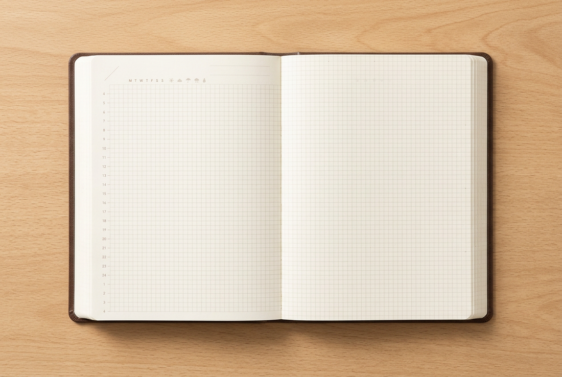Midori Hibino Free Diary: How the Layout Works