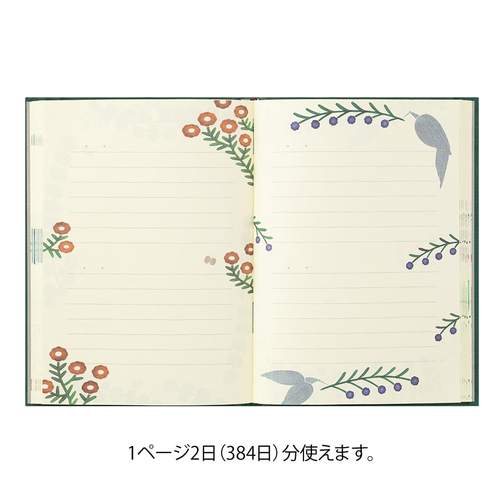One Year Diary - Diary Soft Flower & Bird