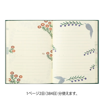 One Year Diary - Diary Soft Flower & Bird