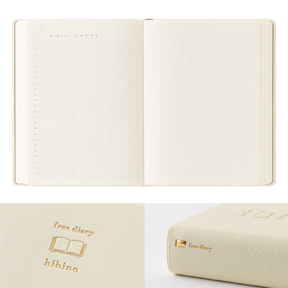 Notebook hibino<A6> Free Diary Ivory