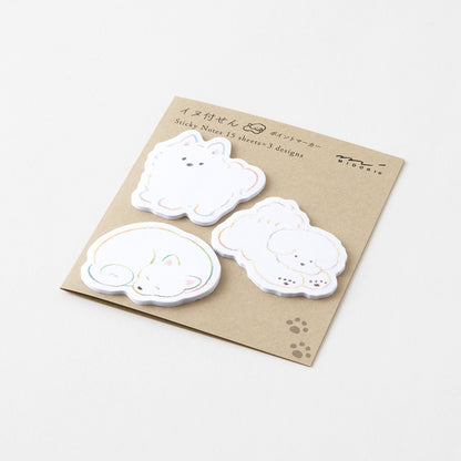 Sticky Notes Point White Dog