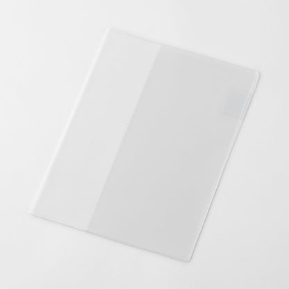 Clear plastic sheet on a white background