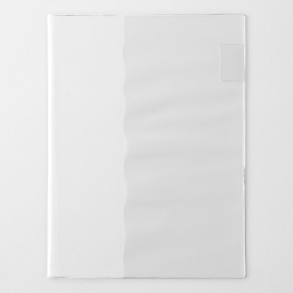 Plain clear cover on a light gray background
