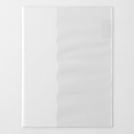 Plain clear cover on a light gray background