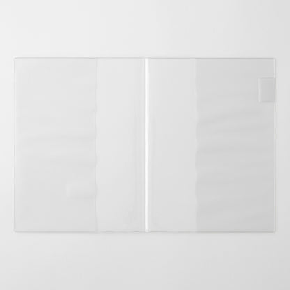 Two clear rectangular cover on a light gray background