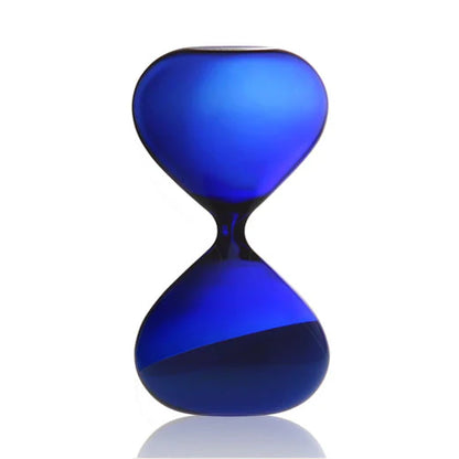 Blue hourglass on a white background